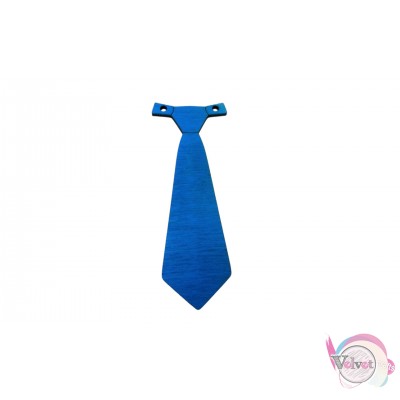 Ξύλινο στοιχείο, κρεμαστό, γραβάτα, μπλε, 12cm, 2τμχ. Ξύλινα στοιχεία