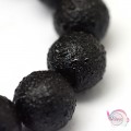 Stardust μαύρες πέρλες, 10~11mm,  ~85τμχ. Γυάλινες Stardust Πέρλες