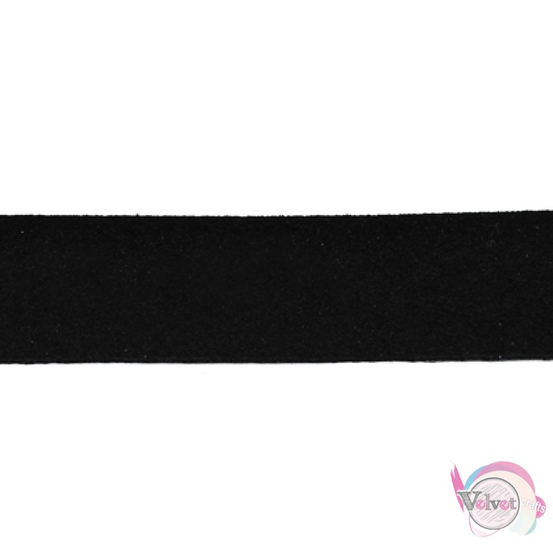 Κορδόνι σουέτ, πλακέ, μαύρο, 20x1.5mm, ~1μέτρο Suede