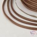 Κορδόνι snake cord, καφέ σοκολά, 1.5mm, 10 μέτρα Κορδόνια φίδι
