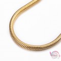 Ατσάλινο βραχιόλι-αλυσίδα φίδι, χρυσό, 20cm, 1τμχ Βραχιόλια- χειροπέδες
