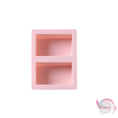 Καλούπι σιλικόνης για χειροποίητα σαπούνια, ροζ, 13.2cm, 1τμχ. Καλούπια σιλικόνης